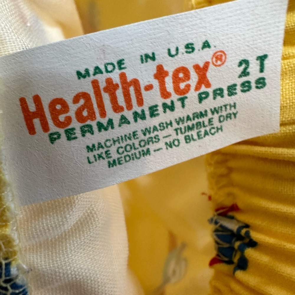 NEW Vintage Healthtex Toddler Yellow Airplane Outfit Set Button Down & Shorts - Picture 16 of 16